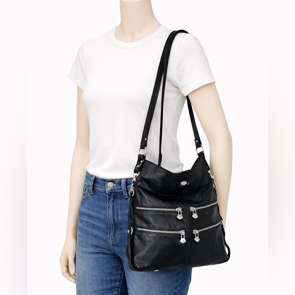 THE TREND Black Leather Convertible Bag – Great Condition - Picture 3 of 10